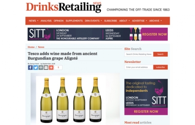 Tesco adds wine made from ancient Burgundian grape Aligoté - DrinksRetailingnews.co.uk